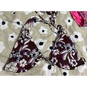 Express brown floral bikini top